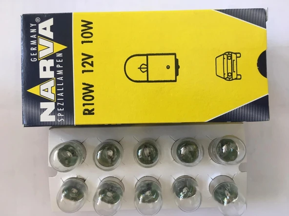 Narva 12v 10w Sinyal/stop Ampulu 10 Lu Paket ürün görseli 1