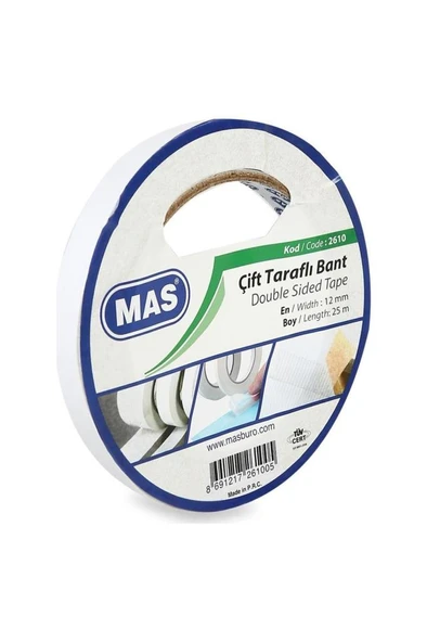 Mas 2610 Bant Çift Taraflı 12Mm * 25M ürün görseli 1