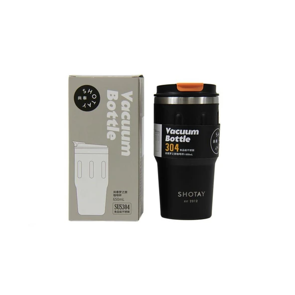 Shotay Termos Matara 650 Ml.  Siyah Sht-St-8163 ürün görseli 1