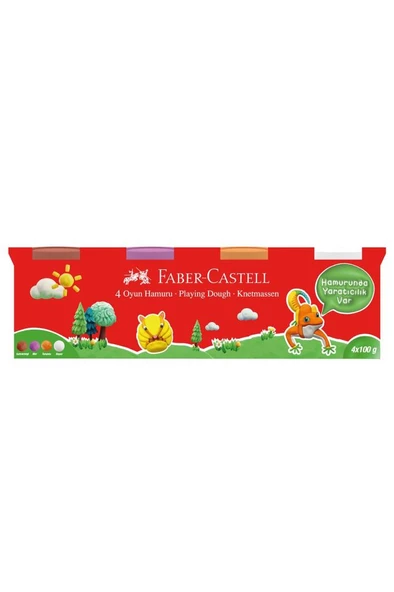 Faber Castell Oyun Hamuru 4x100 Klasik 4 Renk ürün görseli 1