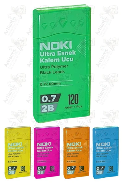 Kalem Ucu 120 li 0.7 mm 2B 1 Paket Noki Çoklu Versatil Kalem Uç Mekanik Uçlu Otomatik Kurşun Kalem Ucu 60 mm Yumuşak ürün görseli 1
