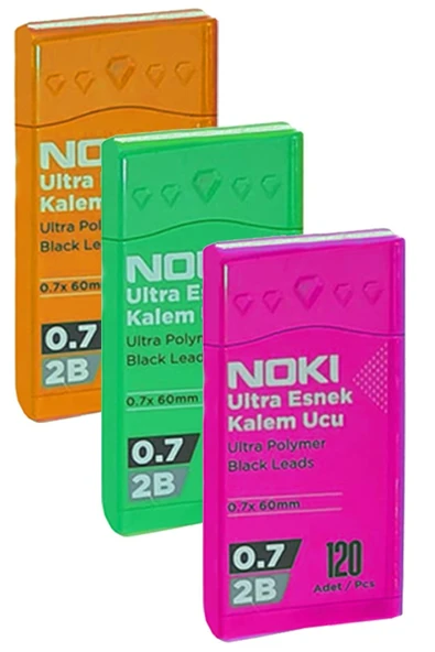 Kalem Ucu 120 li 0.7 mm 2B 3 Paket Noki Çoklu Versatil Kalem Uç Mekanik Uçlu Otomatik Kurşun Kalem Ucu 60 mm Yumuşak ürün görseli 1