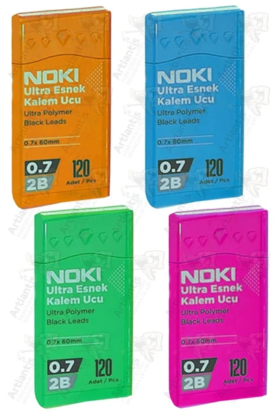 Kalem Ucu 120 li 0.7 mm 2B 4 Paket Noki Çoklu Versatil Kalem Uç Mekanik Uçlu Otomatik Kurşun Kalem Ucu 60 mm Yumuşak ürün görseli 1