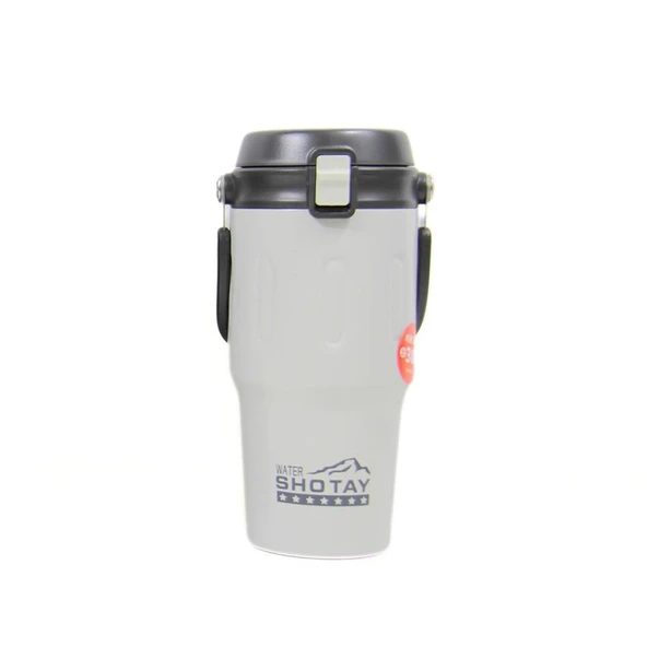 Shotay Journey Mug Çift Kullanımlı Kapak 650 Ml. Beyaz ST-8166 ürün görseli 1