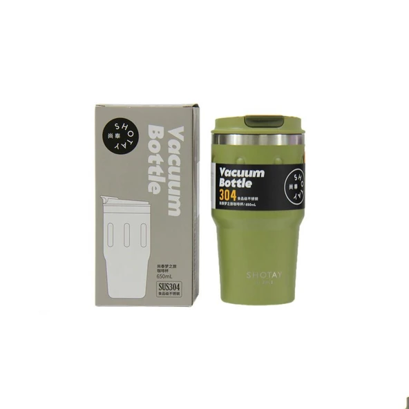 Shotay Termos Matara 650 Ml.  Yeşil Sht-St-8163 ürün görseli 1