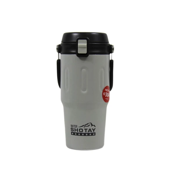 Shotay Journey Mug Çift Kullanımlı Kapak 650 Ml. Gri ST-8166 ürün görseli 1