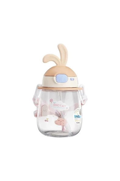 Shotay Rabbit Tritan Matara 600 Ml. KAHVERENGİ ST-7008 ürün görseli 1