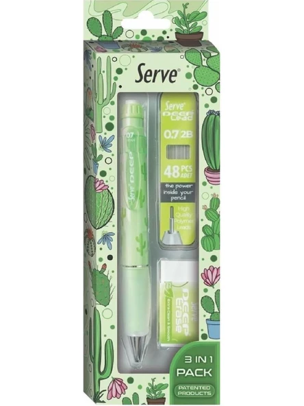 Serve Deep 3'lü Okul Seti Elma Yeşili ürün görseli 1
