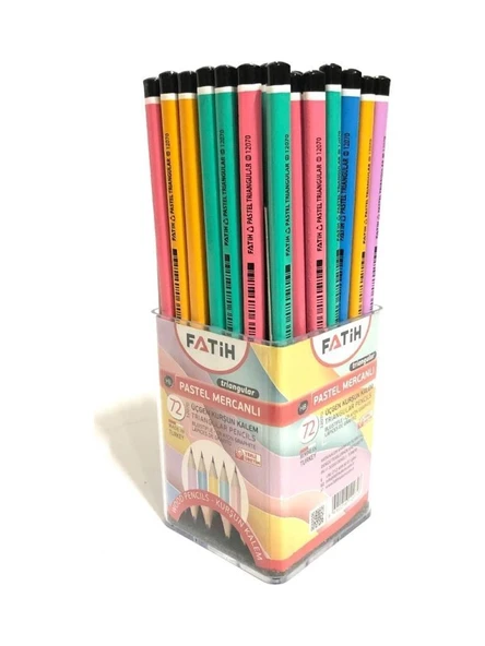 Fatih Mercanlı Üçgen Kurşun Kalem Pastel Renkler ürün görseli 1