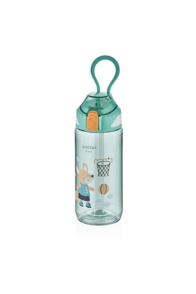 Shotay Sevimli Hayvanlar Tritan Matara 570l. Yeşil SHT-ST-6619 ürün görseli 1