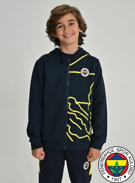 Fenerbahçe S.K. 25/26 Tribün All Over Baskı Çocuk Sweatshirt ürün görseli 1