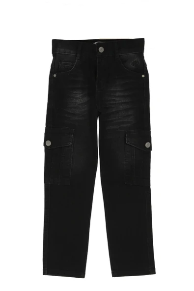 Erkek Çocuk Kargo Cepli Esnek Belli Likralı Jean Pantolon 13-17 Yaş 12364 ürün görseli 1