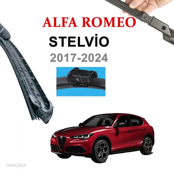 ALFA ROMEO STELVİO ÖN SİLECEK TAKIMI (2 ADET) 2017-2024 ürün görseli 1