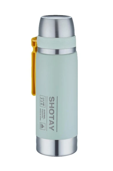 Shotay Travel Çelik Termus Matara 600 ML. ST-8270 YEŞİL ürün görseli 1