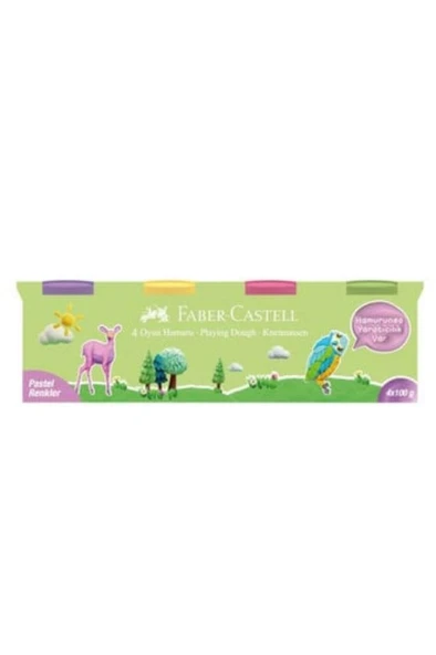 Faber Castell Oyun Hamuru 4x100 Pastel Renkler ürün görseli 1