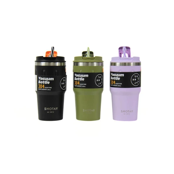 Shotay Termos Matara 650 Ml.  Mor Sht-St-8163 - Resim 2