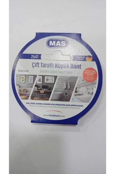 Mas 2641 Çift Traflı Köpük Bant 12Mm * 5M ürün görseli 1