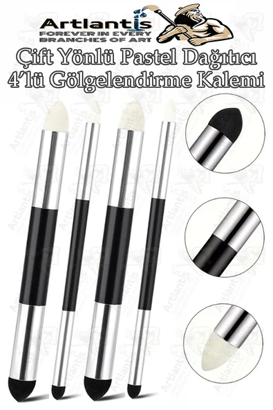 Pastel Dağıtıcı Gölgelendirme Kalemi 4 Lü 1 Paket Sünger Keçe Eskiz Karakalem Kaynaştırma Kalemi Dağıtıcı Kalem ürün görseli 1