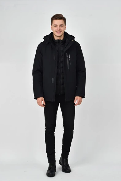 Erkek Kapüşonlu Spor Mont 2 Parça Regular Fit 3361 BGL-ST04901 ürün görseli 1