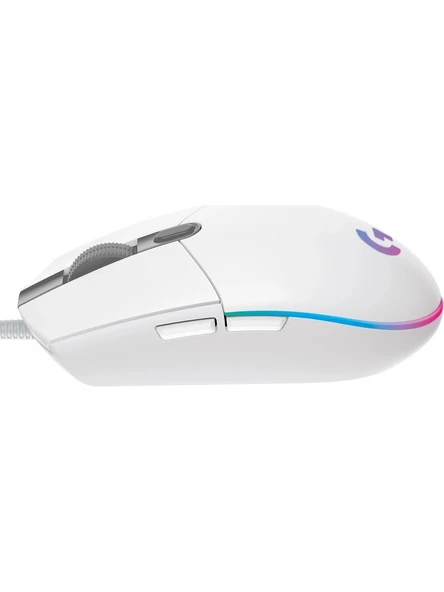Logitech G203 Lightsync 910-005797 Beyaz Kablolu Oyuncu Mouse - Resim 3
