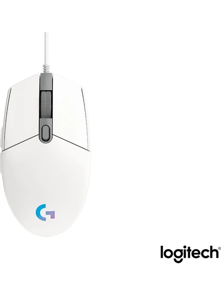 Logitech G203 Lightsync 910-005797 Beyaz Kablolu Oyuncu Mouse - Resim 4