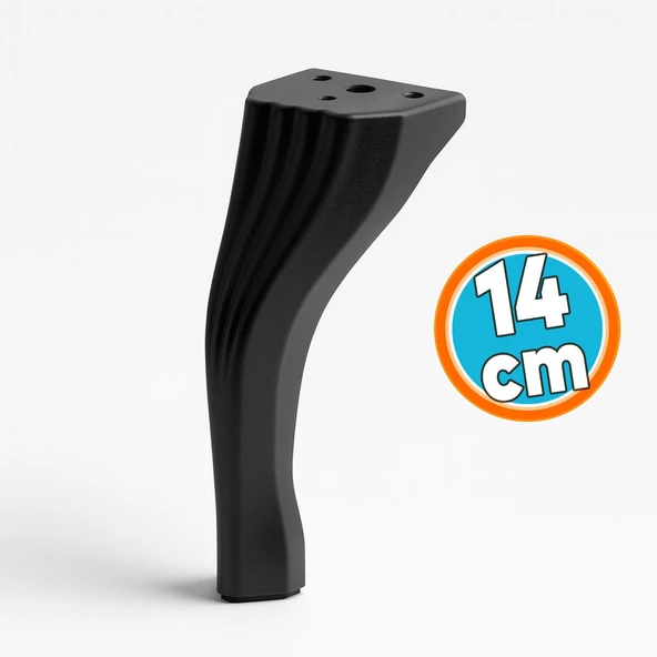 Mobilya Ayağı Ayakları Ünite Baza Koltuk Kanepe Sehpa Masa Tabure Siyah 14 cm Siyah Metal ürün görseli 1