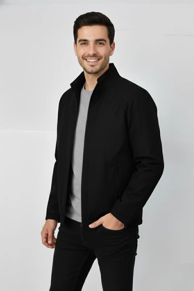 Erkek Büyük Beden Hakim Yaka Spor Mont 99547 BBGL-ST04878 ürün görseli 1