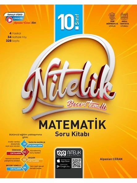 NİTELİK 10.SINIF MATEMATİK SORU KİTABI BECERİ TEMELLİ *YENİ* ürün görseli 1