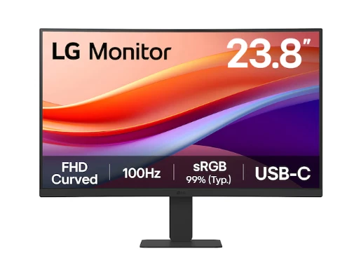 23.8 LG 24U421A-B FHD 5MS 100HZ HDMI USB-C CURVED ürün görseli 1