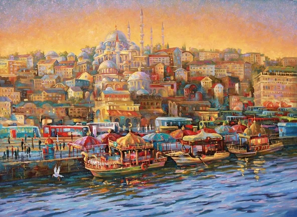 Nova 1000 Parça İstanbul Eminönü Balıkçıları Puzzle - Nikolay Sivenkov ürün görseli 1