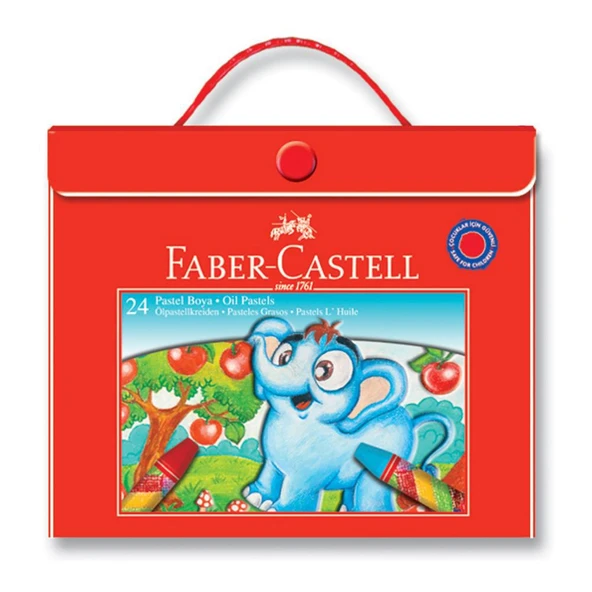 Faber-Castell Pastel Boya Plastik Çantalı 24 Renk ürün görseli 1