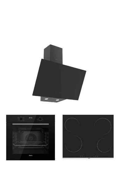 Ferre Ferre Flowart Serisi (QBL63CS-Ms261 Elektirikli Ocak  -D077) Ankastre Set ürün görseli 1