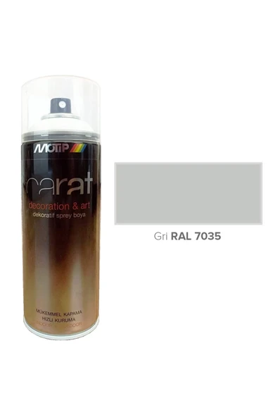 Motip Carat Ral 7035 Parlak Gri Akrilik Sprey Boya 400 Ml Germany ürün görseli 1
