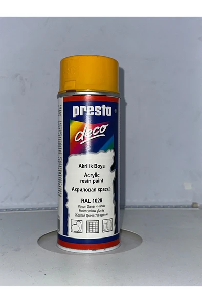 Presto RAL 1028 KAVUN SARISI SPREY BOYA ürün görseli 1