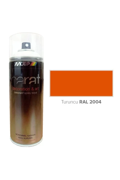 Motip Carat Ral 2004 Turuncu Parlak Akrilik Sprey Boya 400 Ml. Germany ürün görseli 1