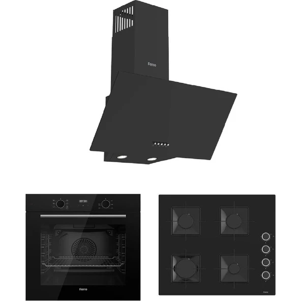 Ferre Flowart Serisi (QBL63CS-SS205-D086) Ankastre Set ürün görseli 1