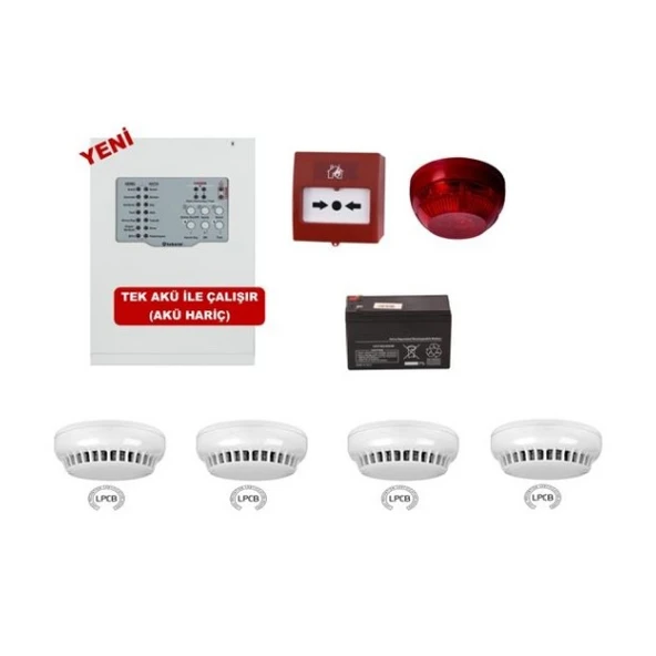 Teknim TFP-31224 Konvansiyonel Sistem Yangın Alarm Seti 4 Lü ürün görseli 1