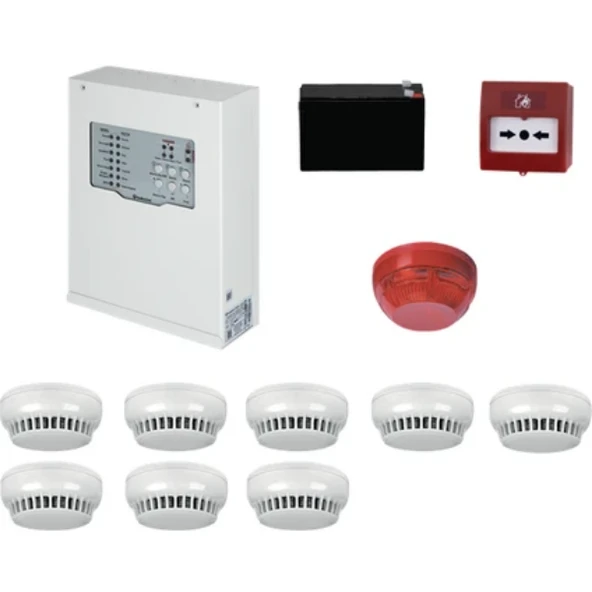 Teknim TFP-31228 Konvansiyonel Sistem Yangın Alarm Seti 8 Li ürün görseli 1