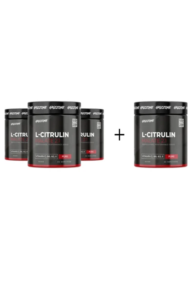 GRIZZONE Grızzy L - Cıtrulıne Malate 4 × 90 Gr 120 Servis ( Aromasız ) ürün görseli 1