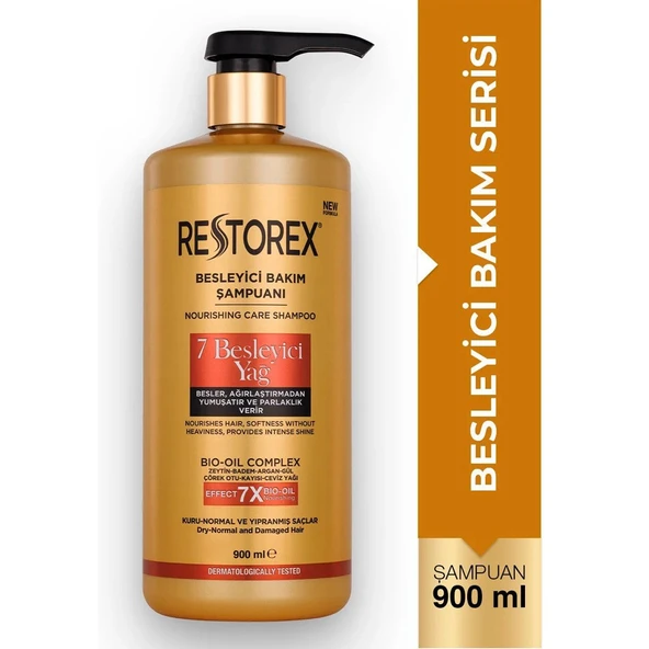 Restorex 7 Besleyici Yağ Bakım Şampuanı 900 ml ürün görseli 1