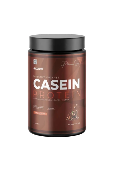GRIZZONE Grızzy Casein Protein 900 gr 30 Servis ( Fındık - Çikolata ) ürün görseli 1