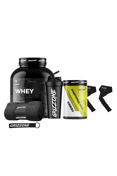GRIZZONE ÖĞRENCİ SET PAKET WHEY PROTEIN + PREFORCE+AKSESUARLAR ürün görseli 1