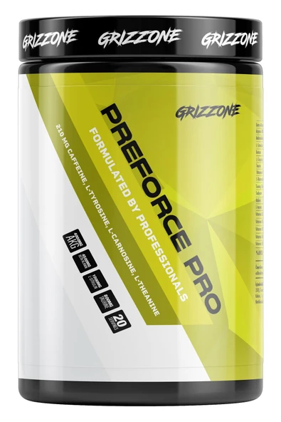 GRIZZONE PREFORCE PRO PRE-WORKOUT 400 GR 20 SERVIS LİMON AROMALI ürün görseli 1