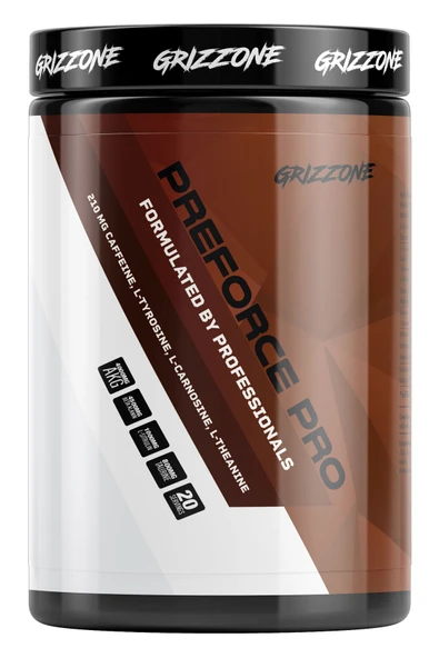 GRIZZONE PREFORCE PRO PRE-WORKOUT 400 GR 20 SERVIS KOLA AROMALI ürün görseli 1