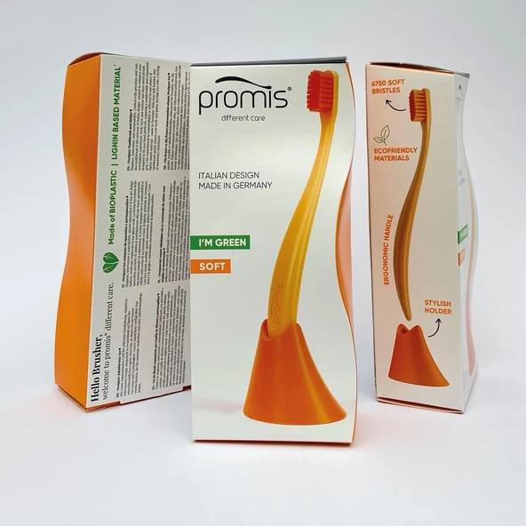 Promis Box Diş Fırçası + Tutacak (Turuncu) ürün görseli 1