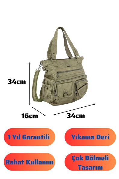 Bolsas Kadın Omuz Çanta Yeşil 1035 - Resim 4