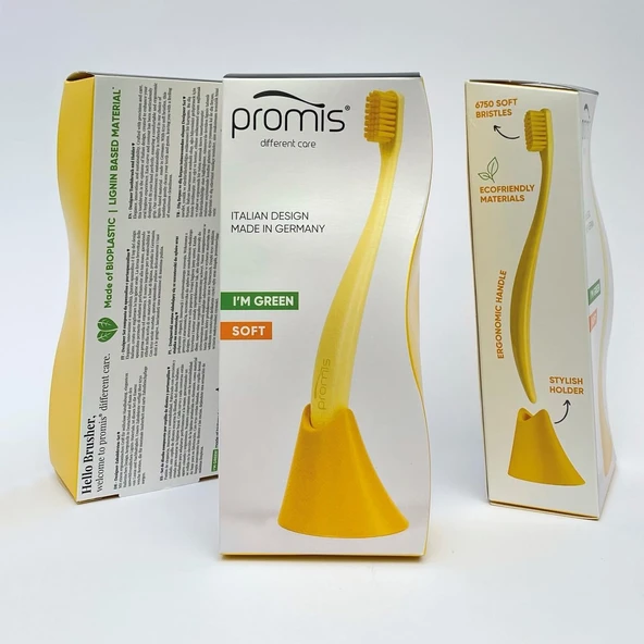 Promis Box Diş Fırçası + Tutacak (Sarı) ürün görseli 1
