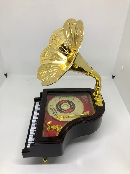Lebron Gramafonlu Piano Müzik Kutusu - Resim 3