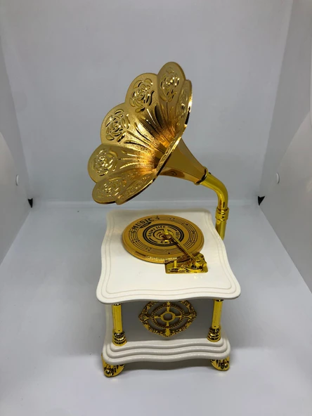 Lebron Gramofon Müzik Kutusu Beyaz ürün görseli 1
