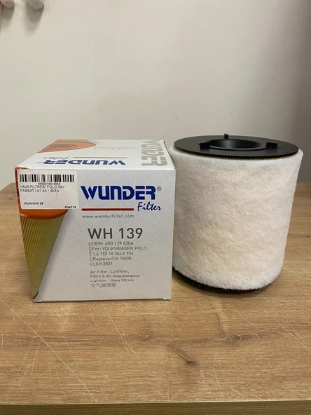 Wunder WH139 Hava Filtresi Polo 1.2tdı 1.6tdı (2010--) / Fabıa Iıı ( 1.2tdı 1.6tdı ) (Cayc - Caya - Cave - Cbza - Cfwa) 6R0129620A ürün görseli 1